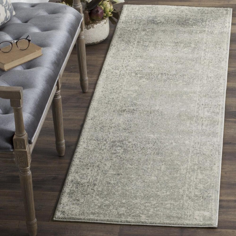 Safavieh Evoke EVK270Z-25 2"2" x 5" Silver and Ivory Runner, , large