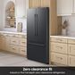 Samsung Bespoke AI 30 Cu. Ft. French Door Refrigerator with Zero Clearance Fit and In-Door Tall Water Dispenser in Matte Black Steel, , large