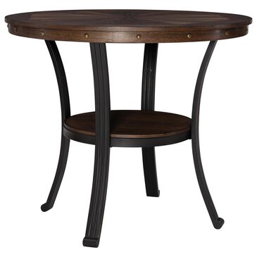 Linon Home Decor Franklin Counter Height Table in Umber Brown and Black - Table Only, , large