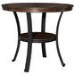 Linon Home Decor Franklin Counter Height Table in Umber Brown and Black - Table Only, , large