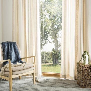 Safavieh Vari 52"x84" Window Panel in Natural/White Stripe, , large