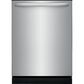 Frigidaire 4 PC Kitchen Package with 22.6 Cu. Ft. Counter-Depth French Door Refrigerator, 30" Front Control Electric Range Ceramic with Top Convection, 1.8 Cu. Ft. OTR Microwave, and 24" Built-In Dishwasher with DishSense and MaxDry, , large