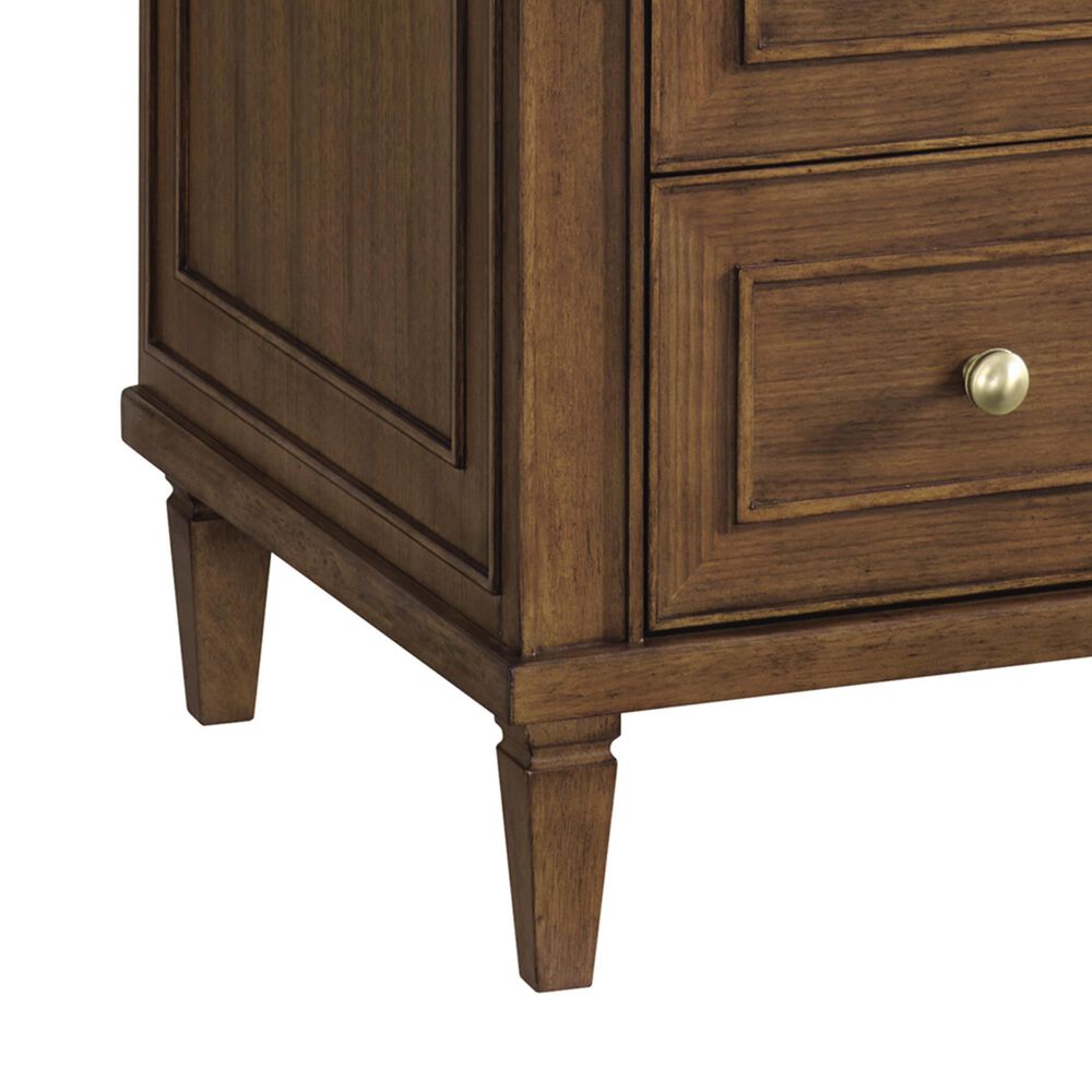 James Martin Vanities Lorelai 36&quot; Single Vanity in Mid-Century Walnut with 3 cm Parisien Bleu Quartz Top, , large