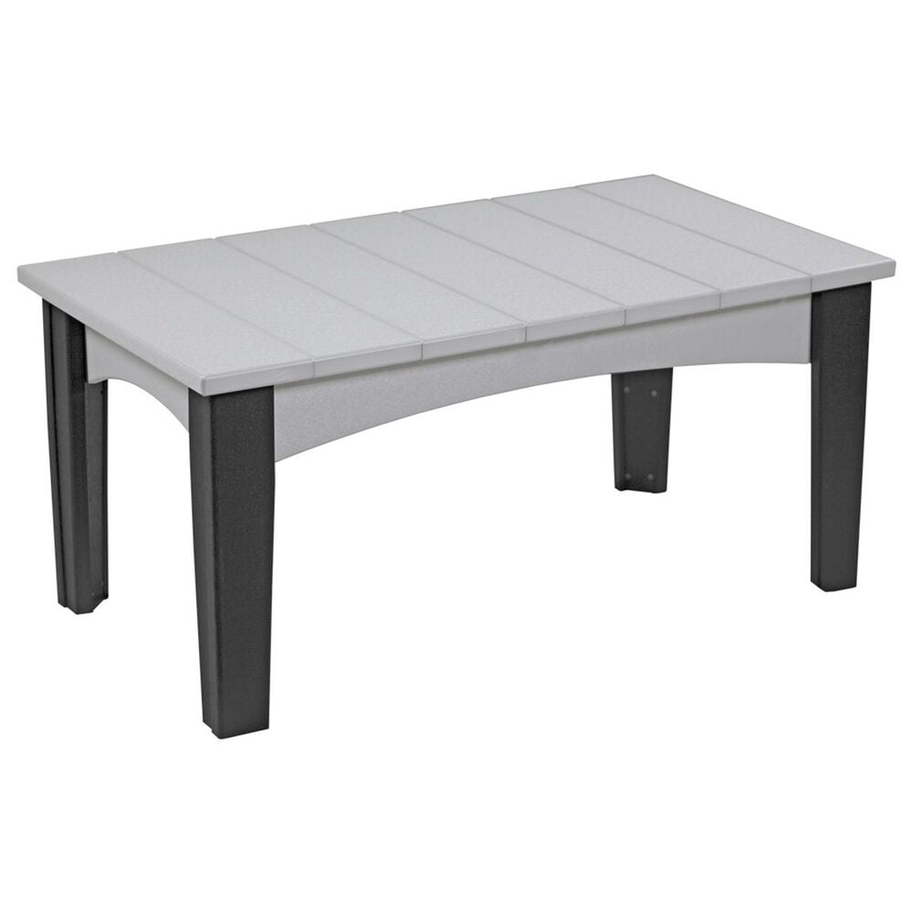 Amish Orchard Island Coffee Table in Dove Gray and Black, , large