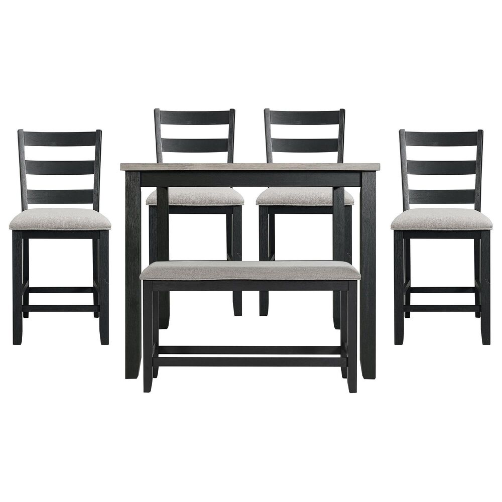 Mayberry Hill Martin 6-Piece Counter Dining Set in Gray, , large