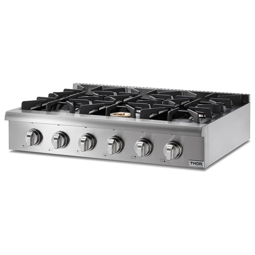 Thor Kitchen 36" Professional Liquid Propane Cooktop in Stainless Steel, , large