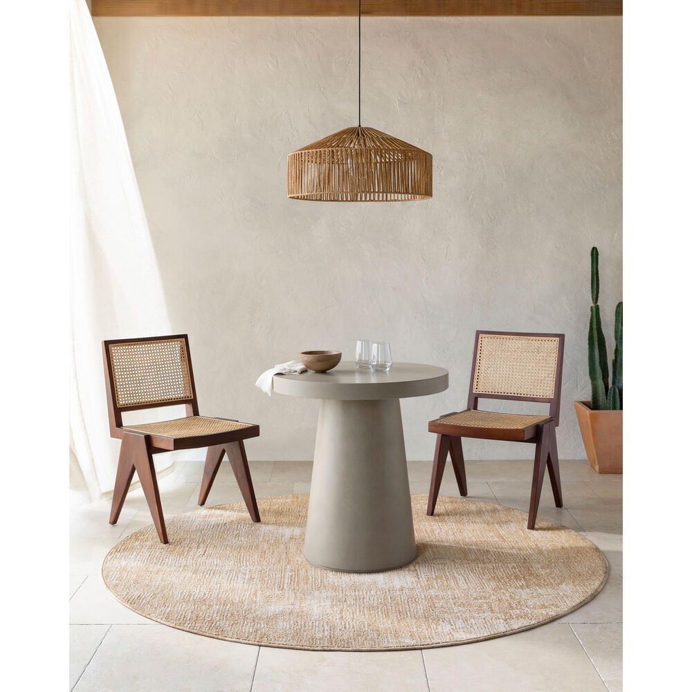 Surya Masterpiece MPC-2320 Beige, Tan and Medium Brown 7'10" Round Area Rug, , large