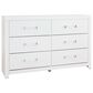 Ashley Maeling 6 DrawerDresser and Mirror in Matte White, , large