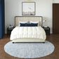 L&R Resources Criss Cross Navy and Ivory 8" Round Area Rug, , large