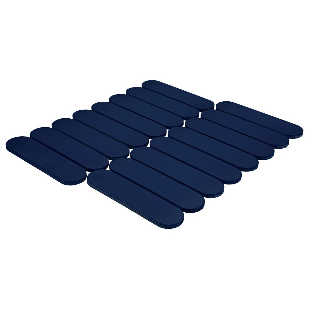 Dal-Tile Artefino Element Navy 1.5" x 6" Capsule on 12" x 13" Porcelain Mosaic Sheet, , large