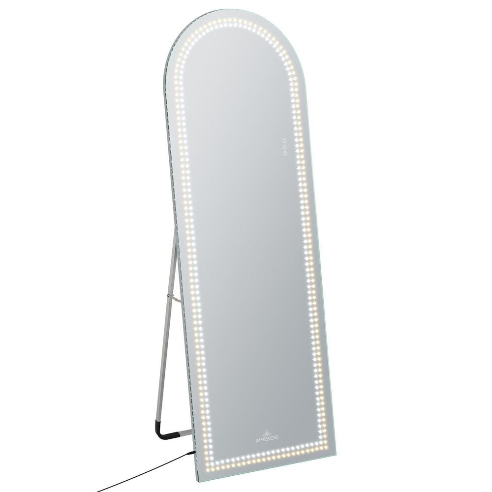 Impressions Vanity Stage Lite Arch Full Length Vanity Mirror in Silver, , large