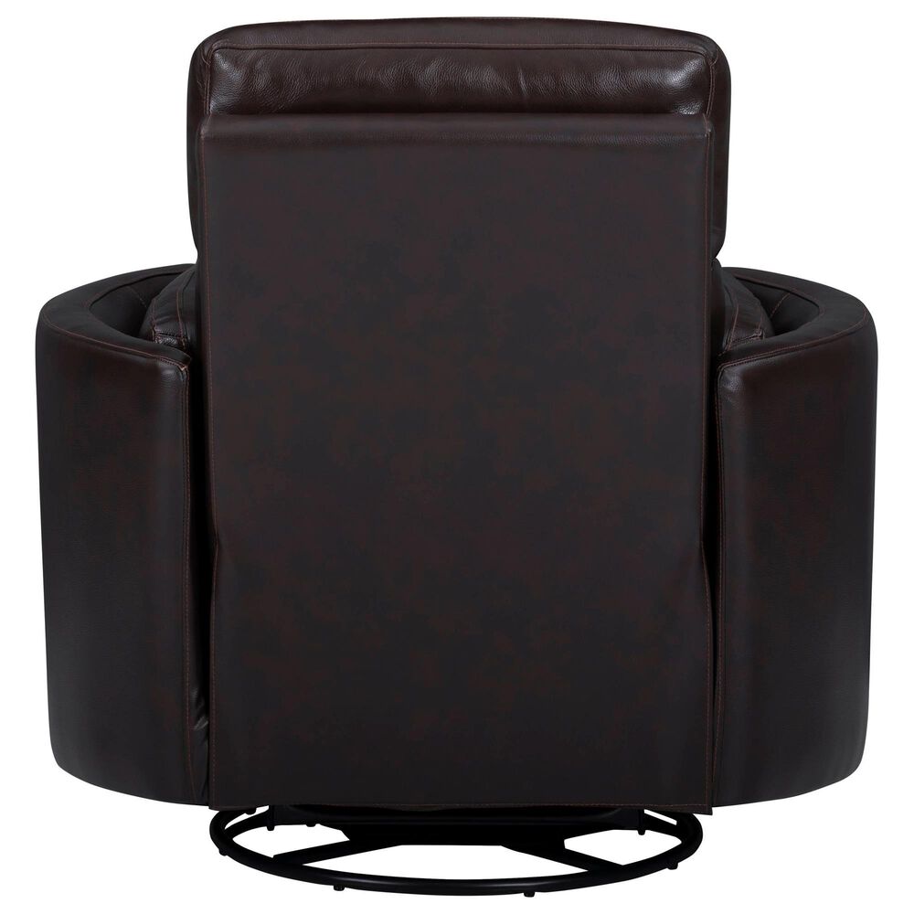 Simeon Collection Radius Manual Swivel Glider Recliner in Hickory Brown, , large