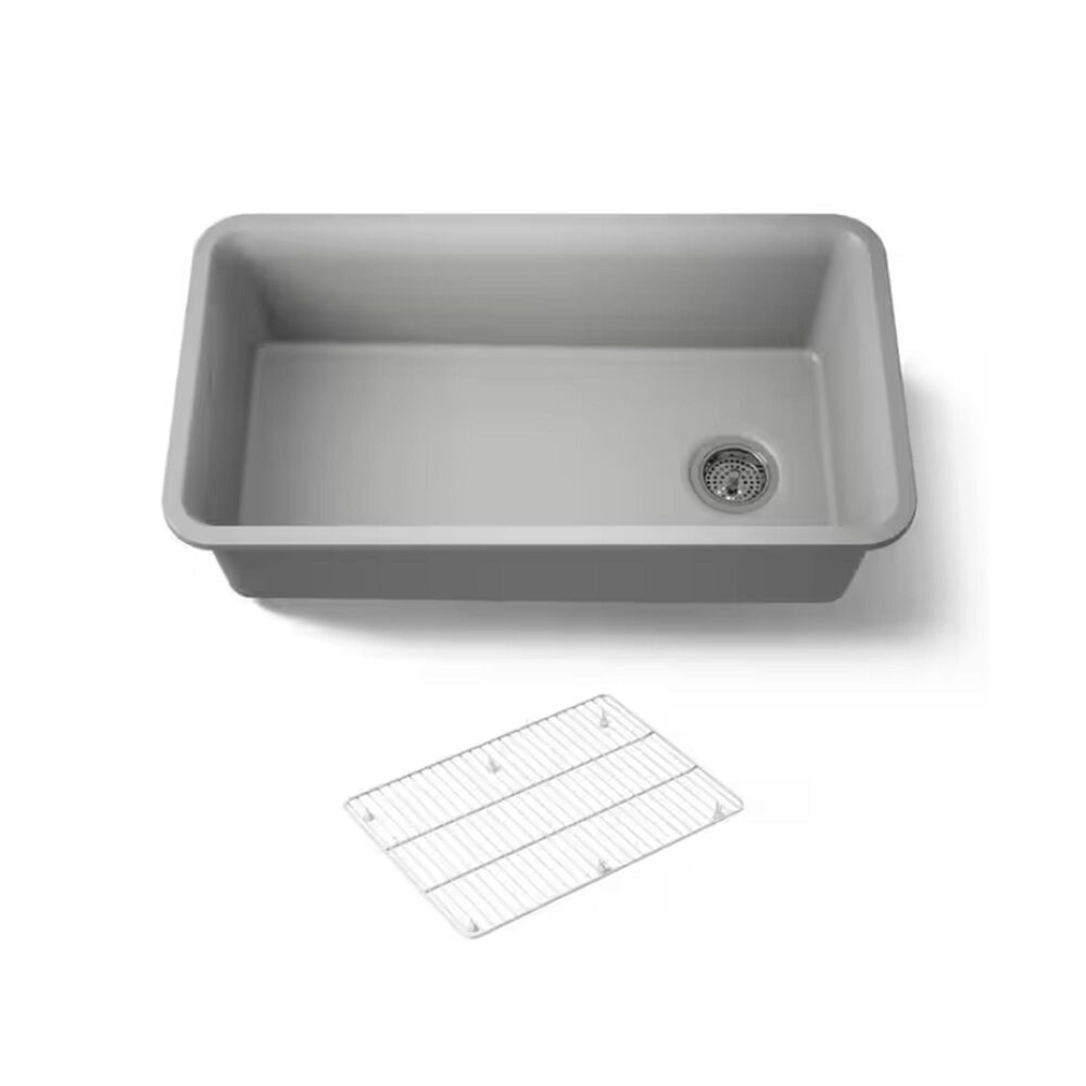 Kohler Cairn 33.5" Single Bowl Sink in Matte Grey, , large