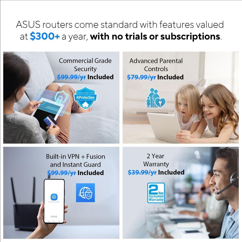 ASUS Tri-Band WiFi 6E Router, , large