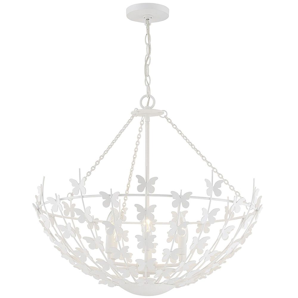Savoy House Birch 6 Light Pendant in Bisque White, , large