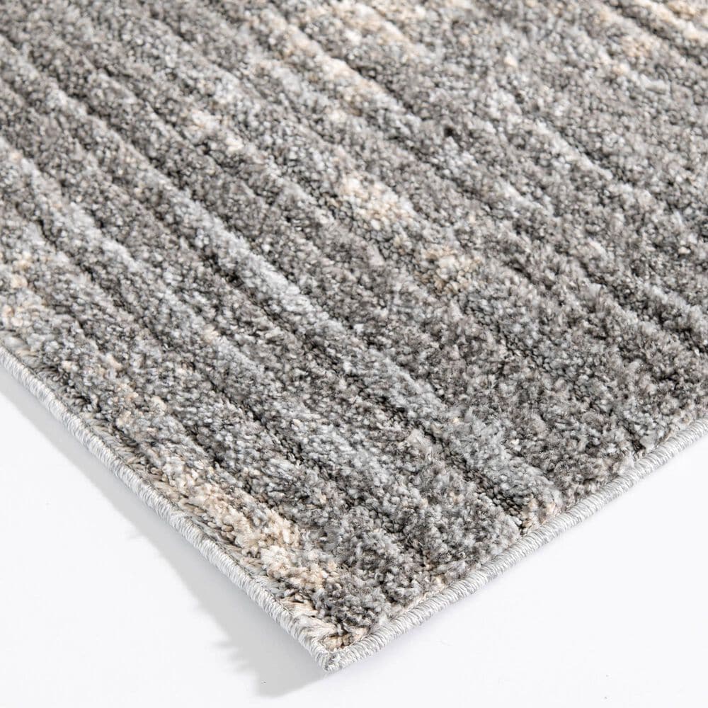 Central Oriental House Rune 7&#39;10&quot; x 9&#39;10&quot; White and Light Grey Area Rug, , large