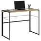 HOMLUX Riau 39" Folding Computer Desk in Sonoma Oak and Black, , large
