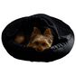 Hallmart Collectibles Hooded Small Round Cuddler Pet Bed in Black, , large