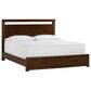 Riva Ridge Modern Loft King Storage Panel Bed with Dresser, Chest, and Two Nightstands in Brownstone, , large