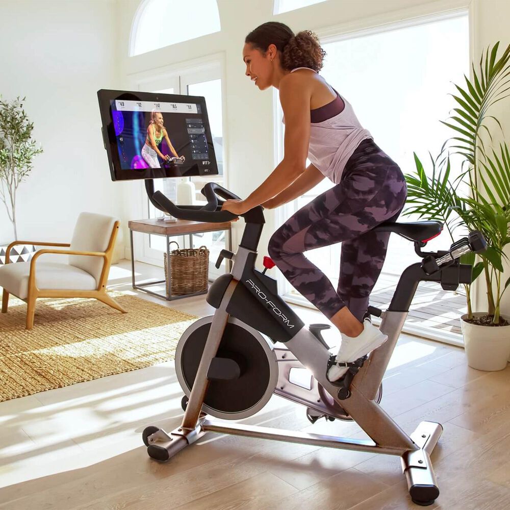 ProForm Studio Bike Pro 22 Exercise Bike + 40&quot; x 80&quot; Equipment Floor Mat , , large