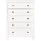 New Heritage Design Tamarack 5 Drawer Chest in White, , large
