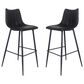 Moe"s Home Collection Alibi Barstool in Black (Set of 2), , large