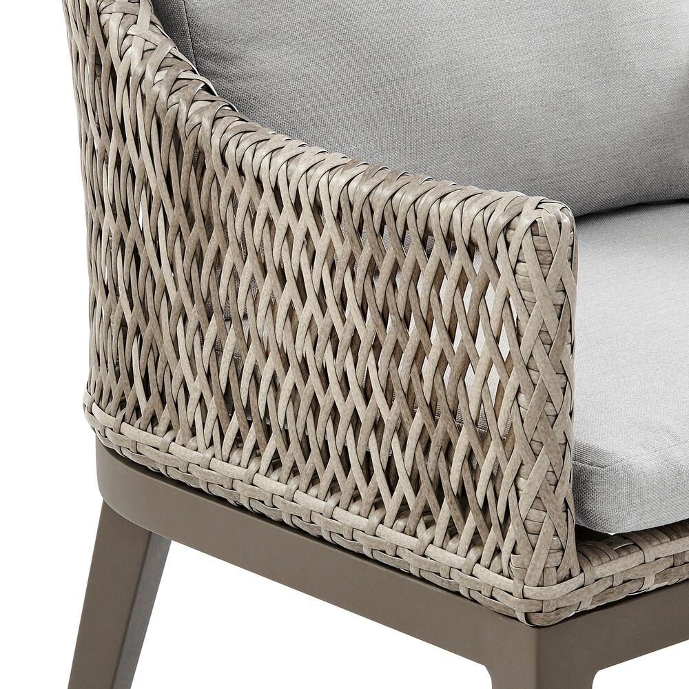 Blue River Silvana Outdoor Dining Chair with Beige Cushion in Gray (Set of 2), , large