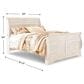 Ashley Willowton Queen Sleigh Bed in Whitewash, , large