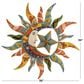 Maple and Jade 36" x 36" Abstract Patterned Sun and Moon Wall Decor in Multicolor, , large