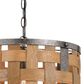 Vaxcel Norwood 1-Light Pendant in Vintage Steel and Distressed Wood, , large