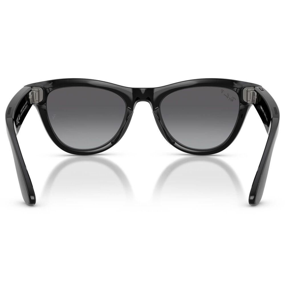 Rayban Glasses Skyler Gen 2 Sunglasses with Polarized Gradient Graphite Lenses in Shiny Black, , large