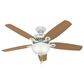 Hunter Builder Deluxe 52" Ceiling Fan with Lights in White, , large