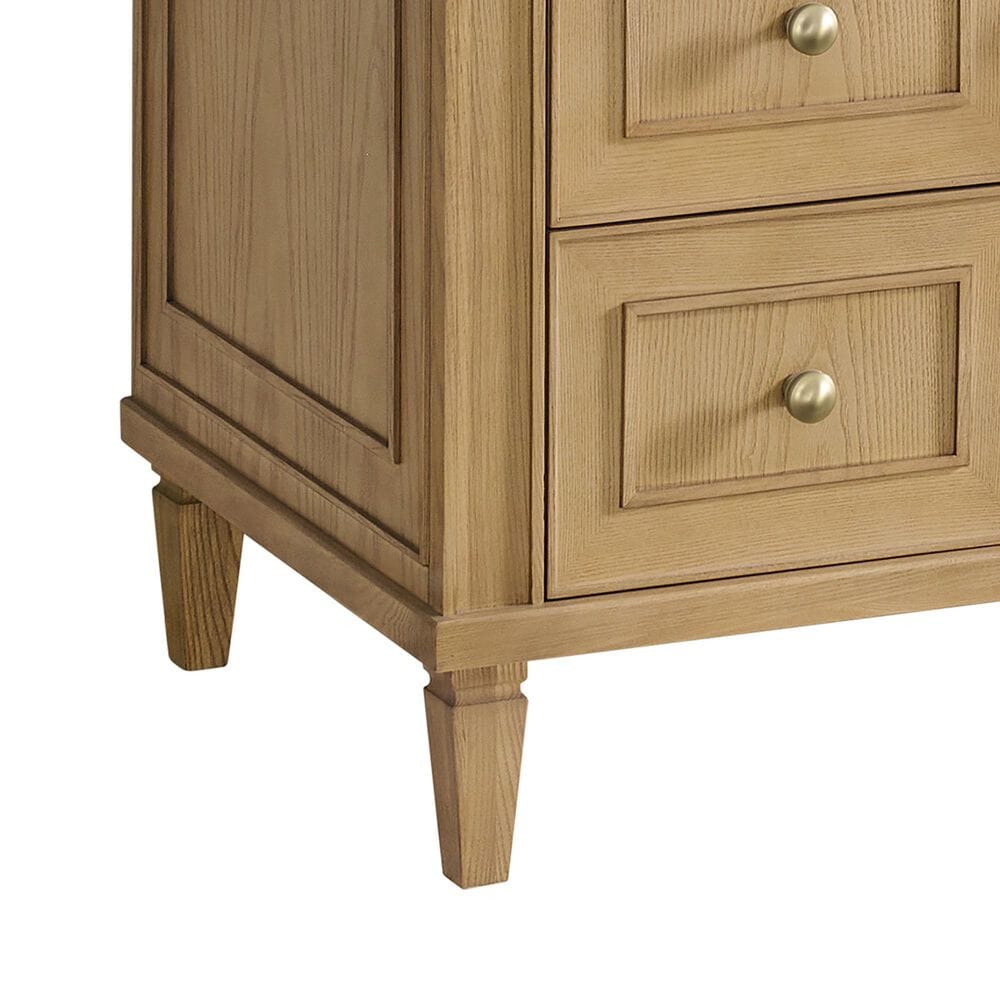 James Martin Vanities Lorelai 48&quot; Single Vanity in Light Natural Oak with 3 cm White Zeus Quartz Top, , large