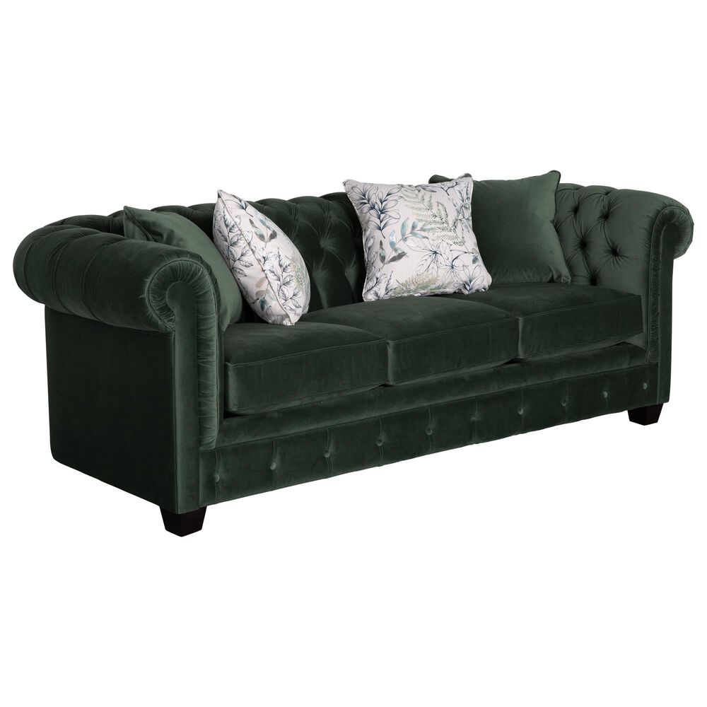 Decor-Rest Furniture Stationary Sofa in Green, , large
