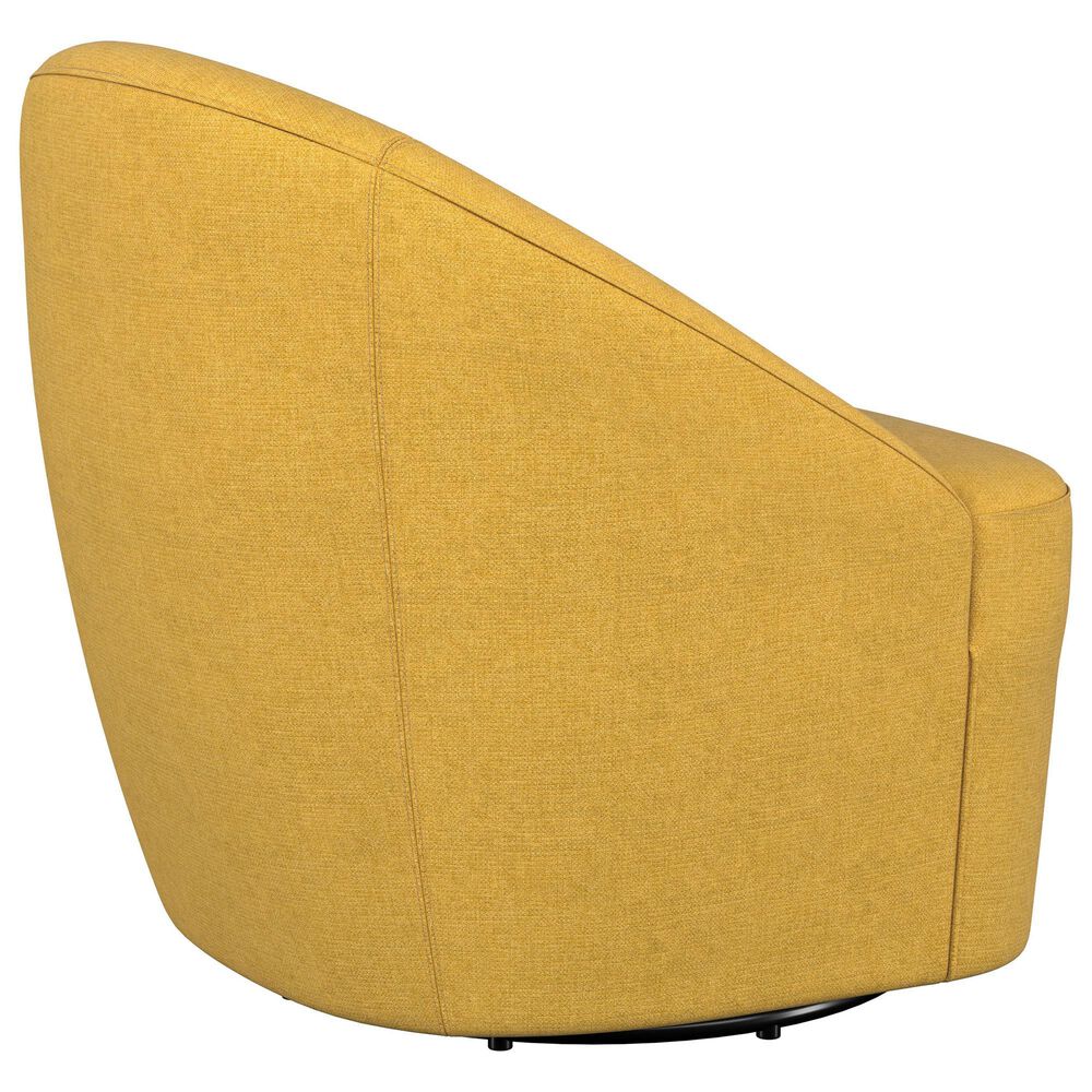 Coaster Leon Swivel Chair in Mustard Yellow, , large