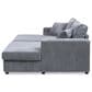 Jennifer Taylor Home Goliath Oversized Double Chaise Lounge Sofa Bed in Carbon Gray, , large
