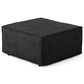 HOMLUX Modern Ottoman with Corduroy Fabric in Black, , large