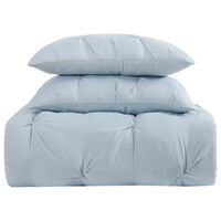 Pem America Everyday Pleated 2-Piece Twin XL Duvet Set in Light Blue
