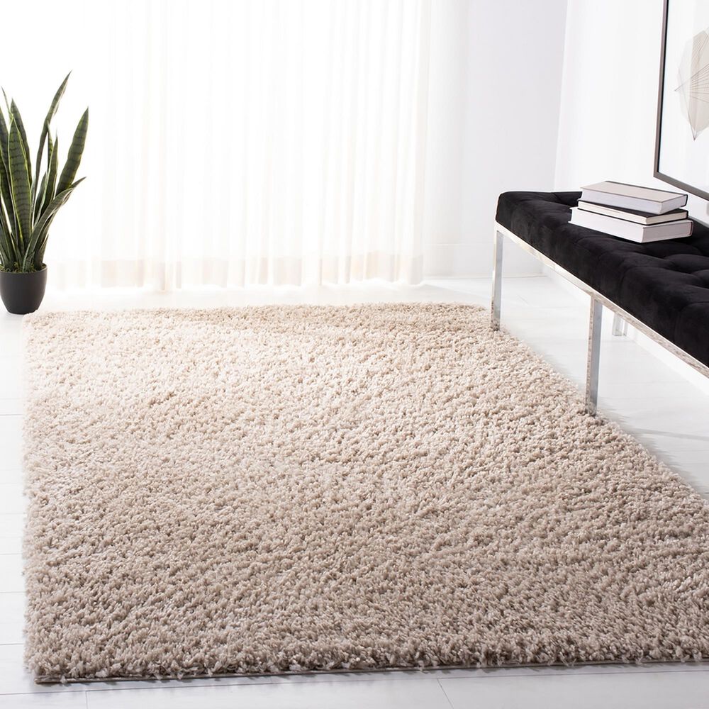 Safavieh August Shag AUG200D 5&#39;3&quot; x 7&#39;6&quot; Beige Area Rug, , large