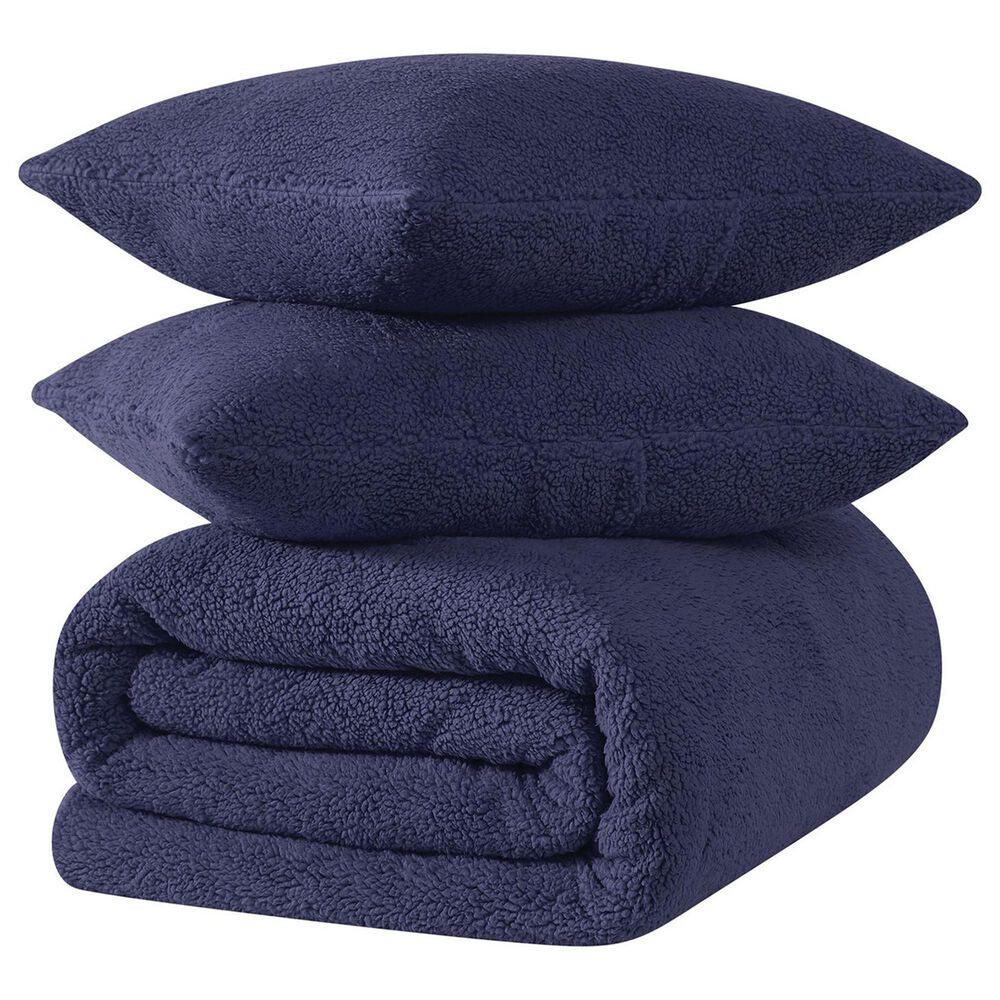 Pem America Marshmallow 3-Piece Full/Queen Comforter Set in Navy, , large