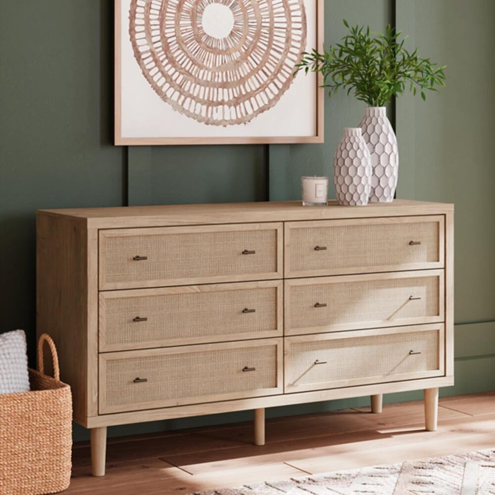 Ashley Cielden 6-Drawer Dresser Only in Tan, , large