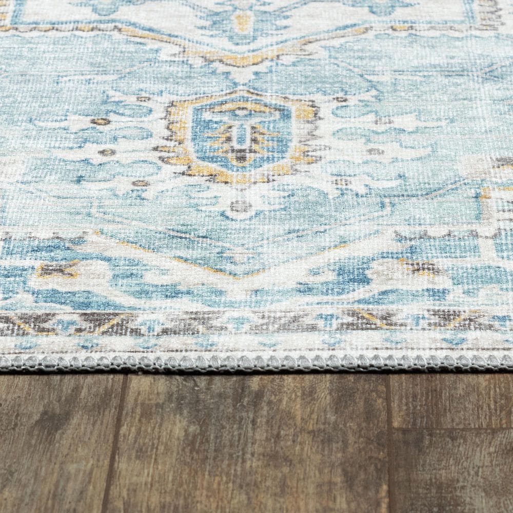 Momeni Afshar 3&#39; x 5&#39; Light Blue Area Rug, , large