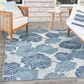 Nourison Garden Oasis Floral Blue 4" x 6" Indoor/Outdoor Area Rug, , large