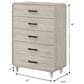 Crown Mark Nyomi 5 Piece Queen Panel Bedroom Set in White, , large