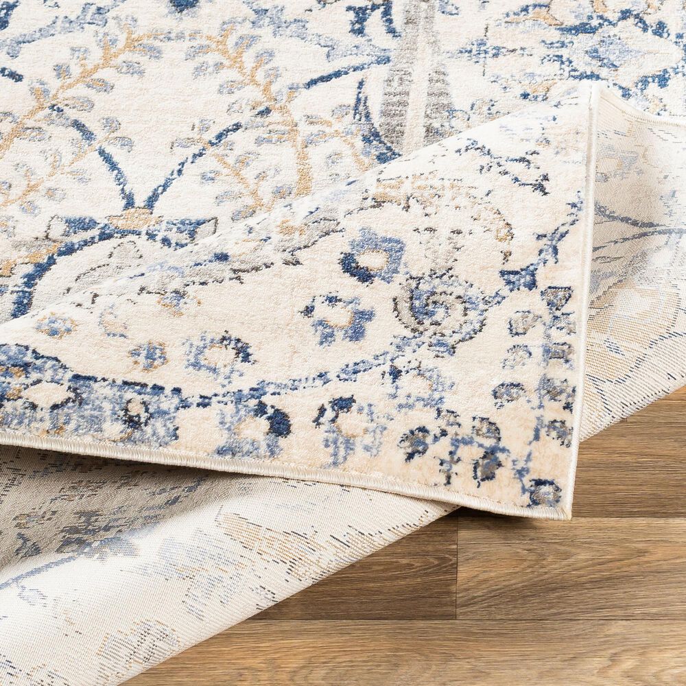 Surya Indigo 8&#39;7&quot; x 12&#39;4&quot; Denim, Navy, Mustard, Gray, Charcoal, Black, Beige and Off-White Area Rug, , large