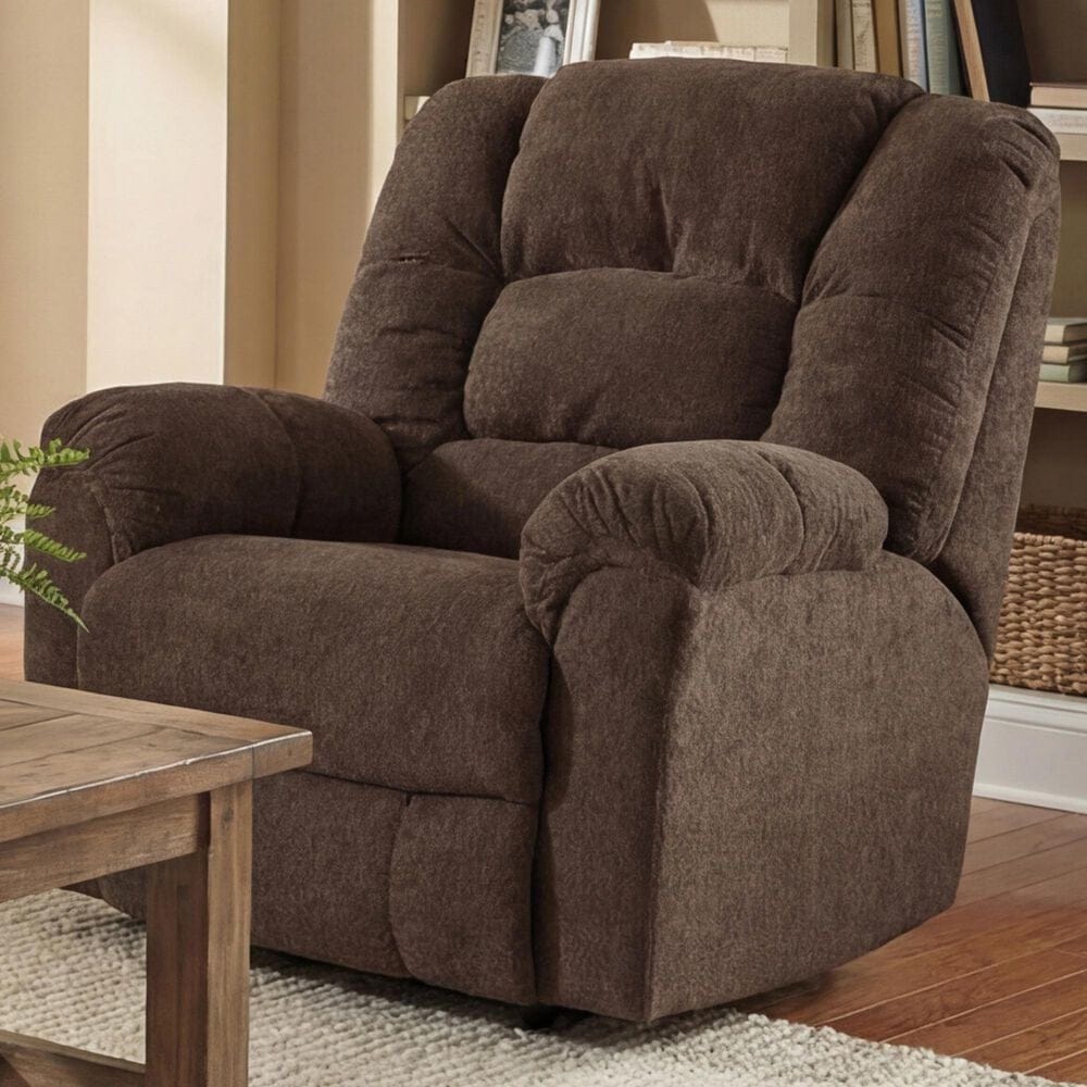 HomeStretch Champ Manual Rocker Recliner in Chocolate, , large
