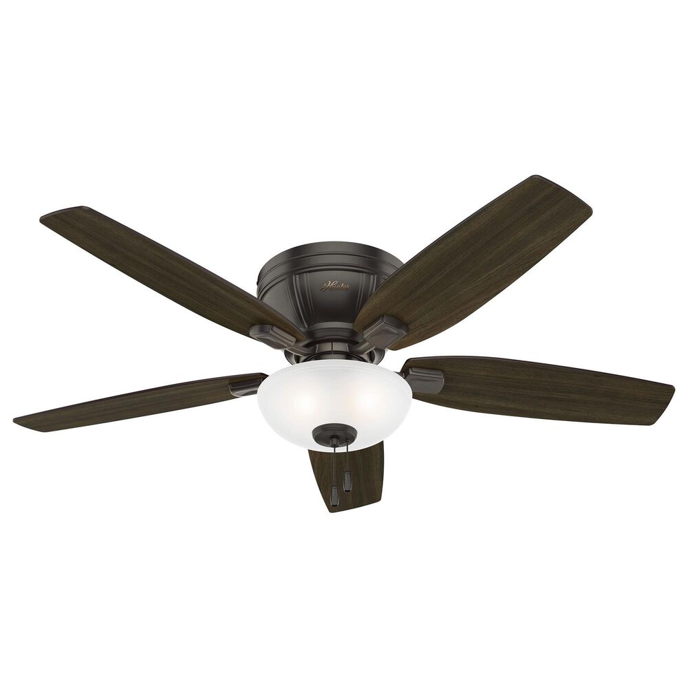 Hunter Kenbridge Low Profile 52" Ceiling Fan with LED Lights in Noble Bronze, , large