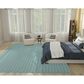 Nourison Twist Reversible 9" x 12" Aqua Indoor/Outdoor Area Rug, , large