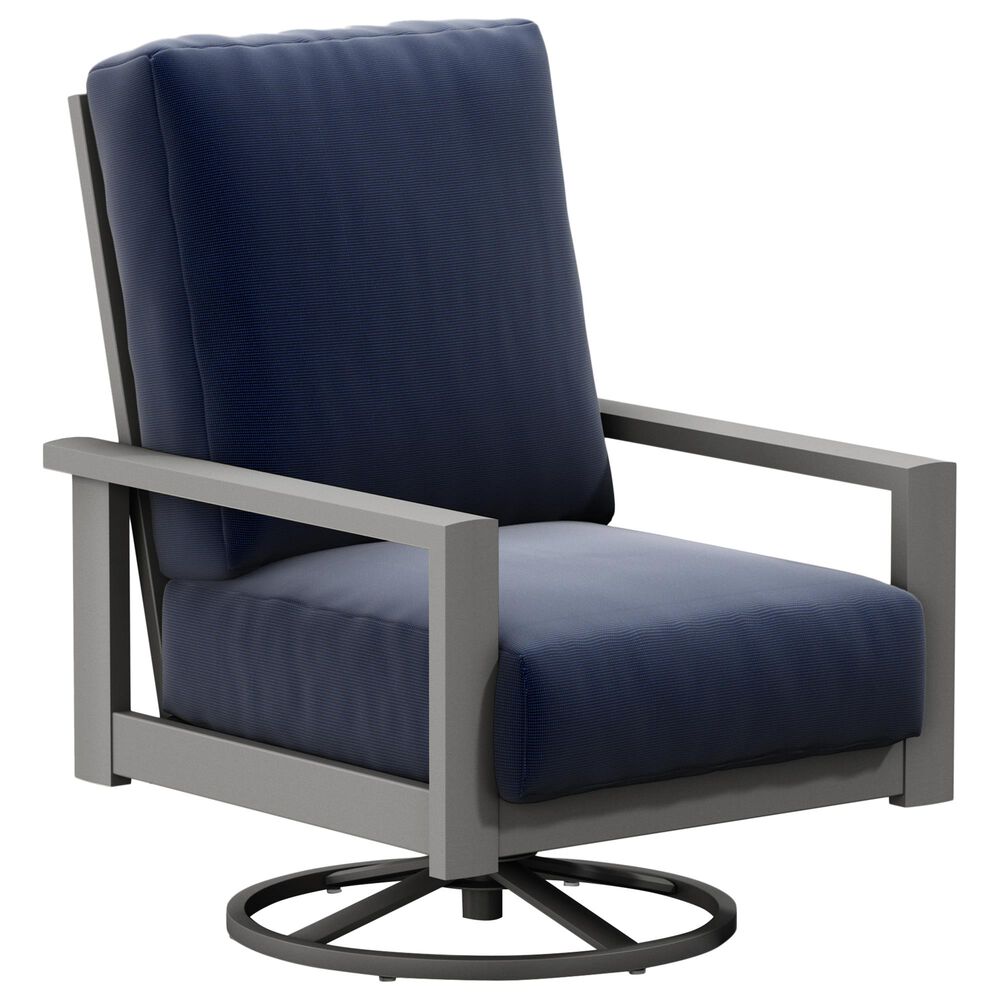 Homecrest Elements High Back Swivel Rocker Chat Chair in Sparkle Navy Blue, , large