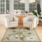 Nourison Aloha ALH33 9" x 12" Ivory and Green Indoor/Outdoor Area Rug, , large